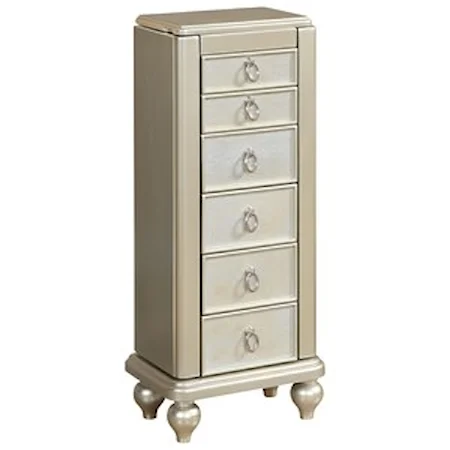 Jewelry Armoire Six Drawer Chest